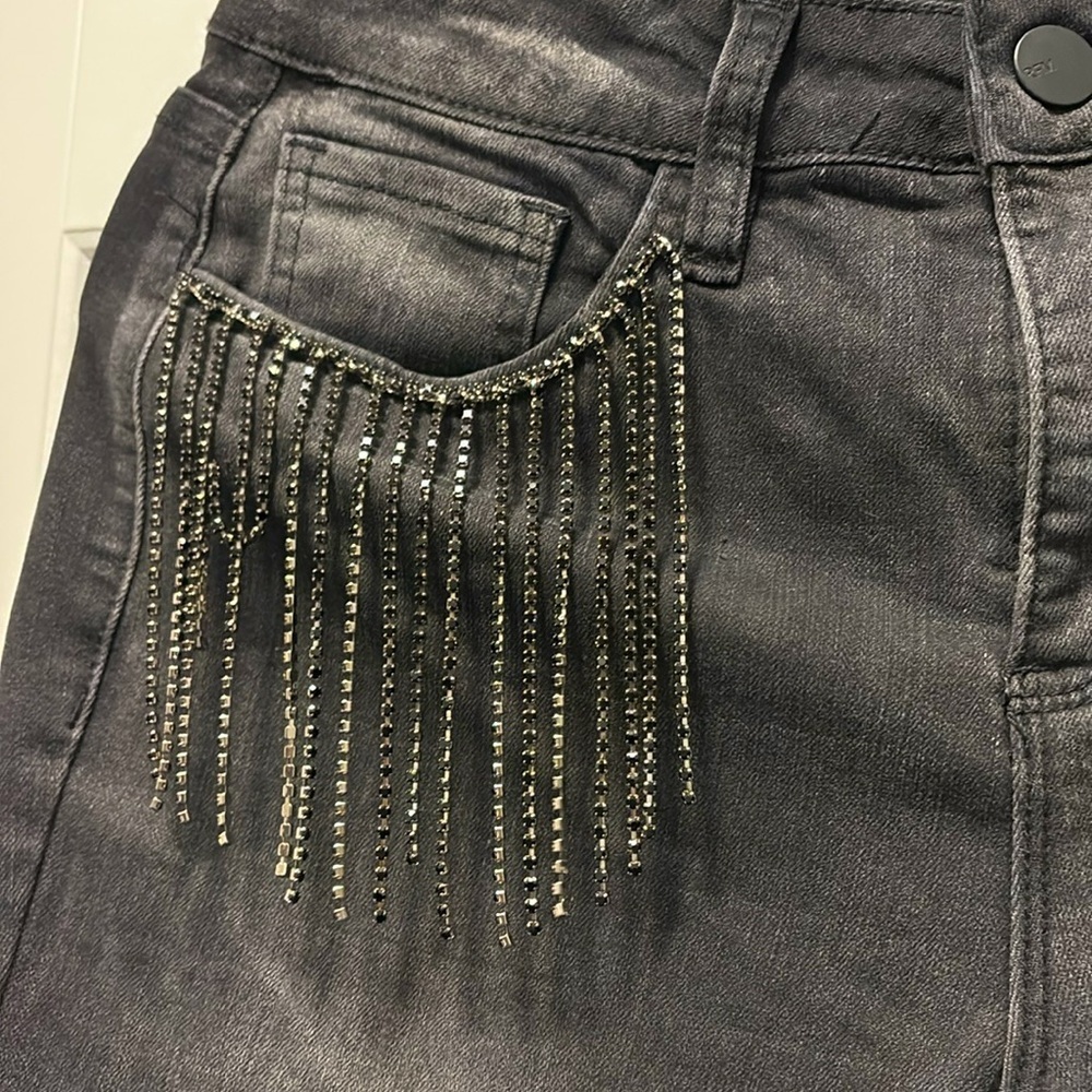 RFM NWT (Royalty for Me) Beaded Flare Jeans size 6. - Picture 6 of 16